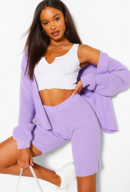Knitted Crop Cardigan And Shorts Co-ord $25.00 (50% OFF)