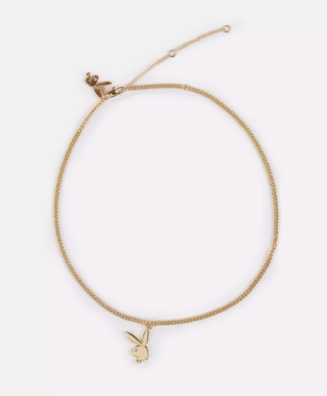 playboy x missguided gold look bunny pendant necklace $18.99 was $37.99