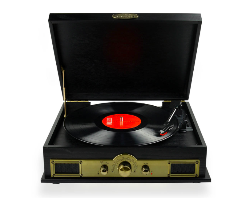 mbeat Vintage USB Turntable w/ Bluetooth Speaker & AM/FM Radio $109 (don’t pay $214.90)