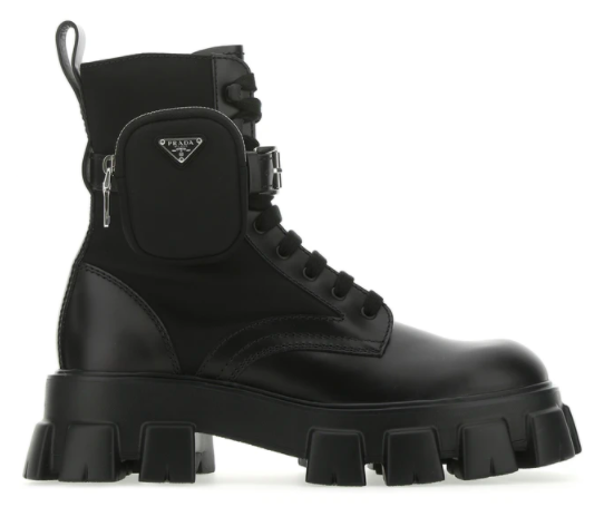 PRADA  Strapped Pouch Combat Boots Regular price $1,483.92 was $1,978.56