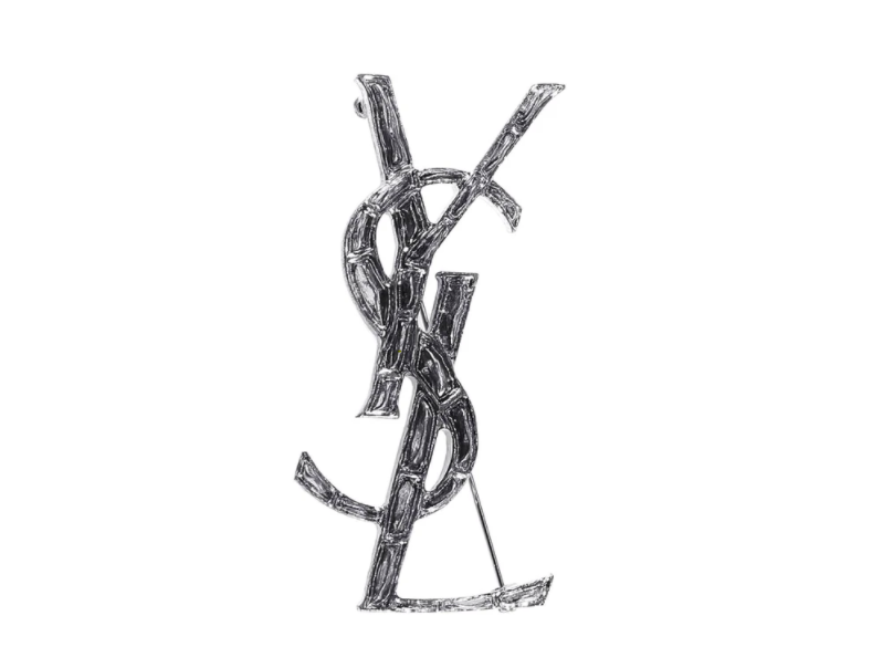 Saint Laurent Monogram Brooch $428.03 was $486.40