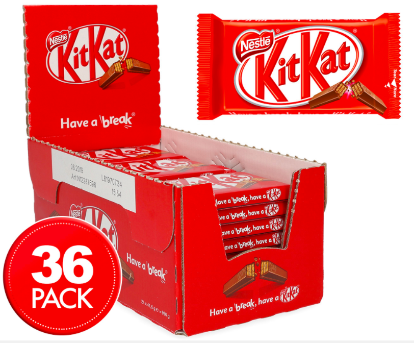 36 x Nestlé KitKat Bars 41.5g $38