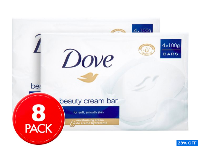 2 x 4pk Dove Beauty Bar $9.98 (Don’t pay $14)