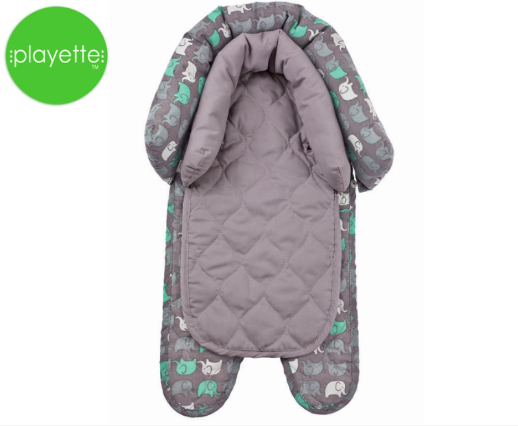 Playette 2-in-1 Head Support – Grey Elephants $23.95 (SAVE $6)