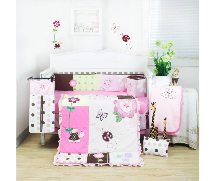 Joy Baby 8 Pcs Flower Baby Girls Cot Bedding Linen Set $119.95 (Don’t pay $199.95, SAVE $80)