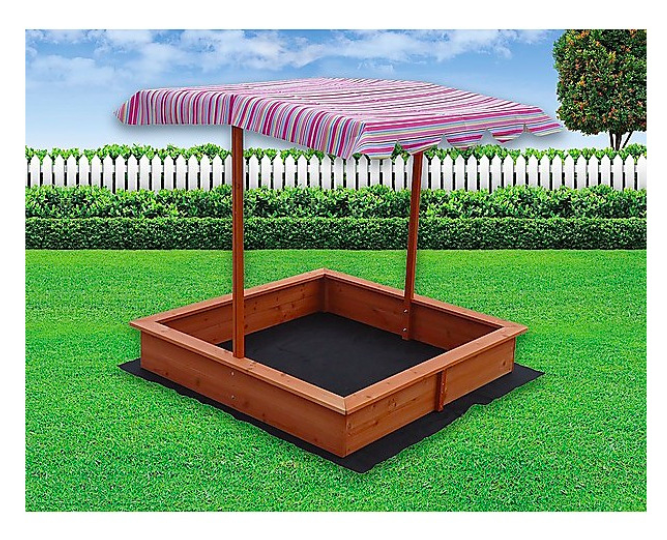 Kids Wooden Toy Sandpit with Adjustable Canopy $129.95 (Don’t pay $344.95, SAVE $215)