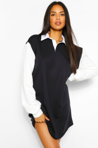 BOOHOO The Colour Block Rugby Dress $25.00 was $50.00 (50% OFF)