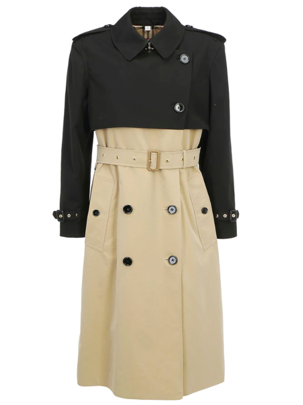 Burberry Reconstructed Two-Tone Belted Trench Coat $1,640.56 was $3,281.11