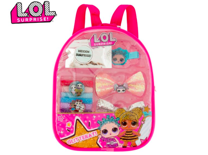 LOL Surprise! Glitterati Kids’ Hair Accessory Backpack Set $5.99 (Don’t pay $15, SAVE $9)