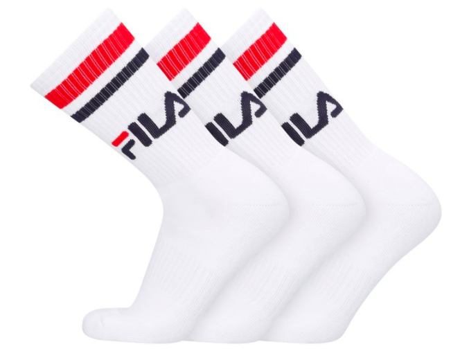 Fila Men’s Heritage Sports Crew Socks 3-Pack – White $9.95