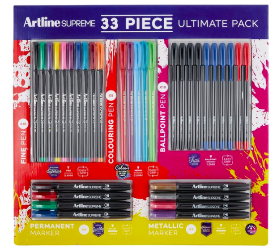 Artline Supreme 33-Piece Ultimate Stationery Pack $19.99