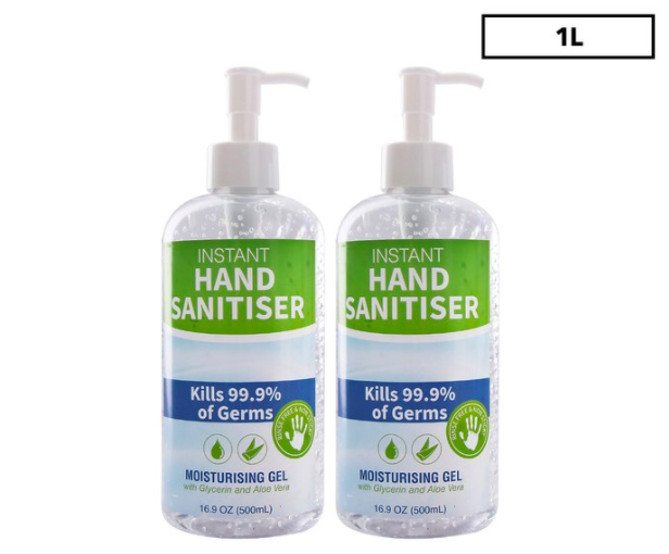 2 x Be Yourself Instant Hand Sanitiser Pump 500mL – Kills 99.99% of Germs $24.98