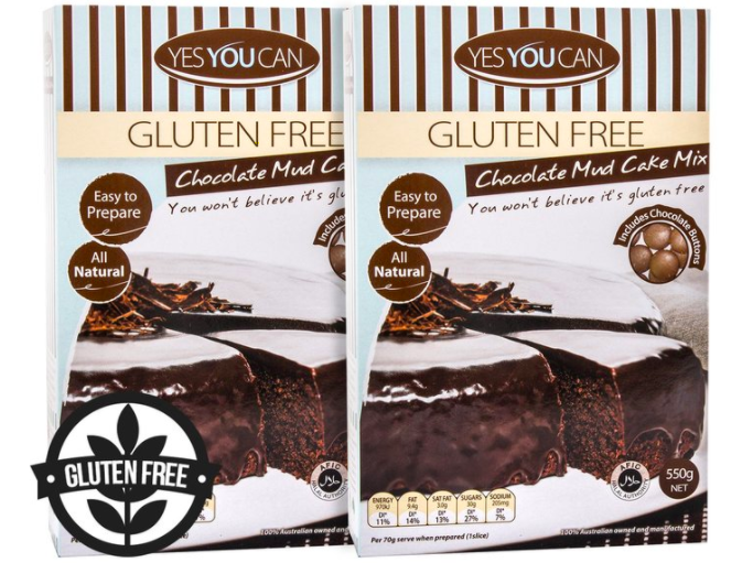 2 x Yes You Can Chocolate Mud Cake Mix Gluten Free 550g $8.50
