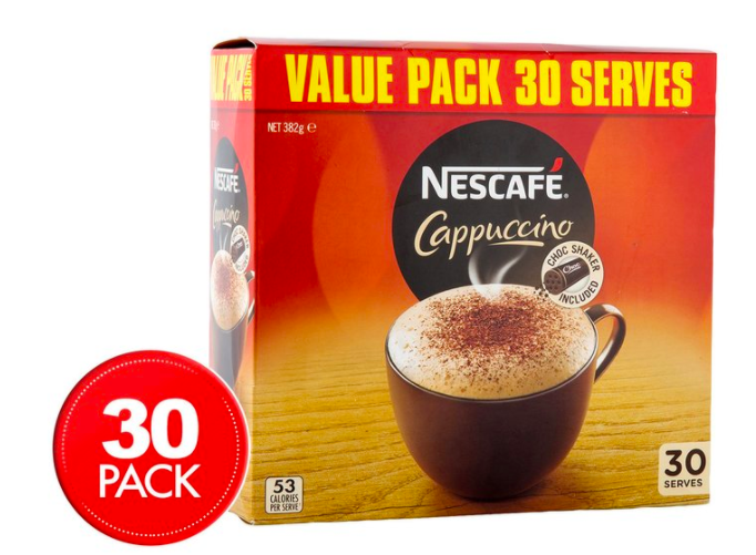 Nescafé Cappuccino Sachets 382g 30pk $15.99