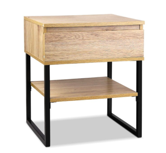 Bedside Tables Drawers Side Table Wood Nightstand Storage Cabinet Lamp $75.95