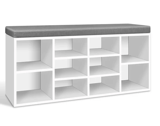 Fabric Shoe Bench with Storage Cubes $159.00 (RRP $299.00)