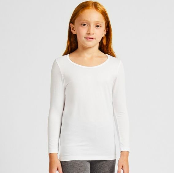 Uniqlo KIDS HEATTECH Scoop Neck Long Sleeve T-Shirt $9.90 (Don’t pay $14.90)