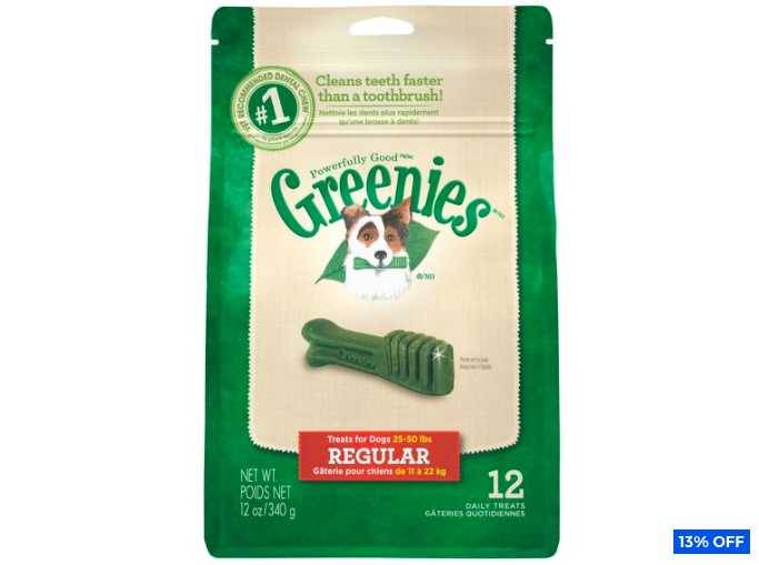 Greenies Treat Pack Regular 340g $19.99