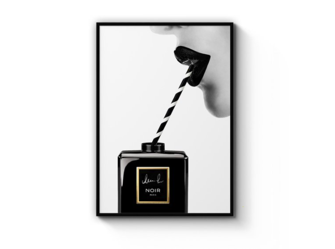 Black Perfume Bottle Fashion Wall Art – No Frame $14.95