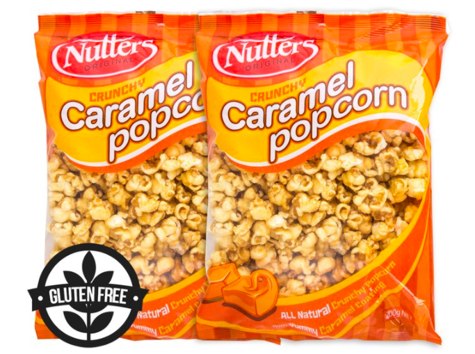 2 x Nutters Crunchy Caramel Popcorn 200g $4.98