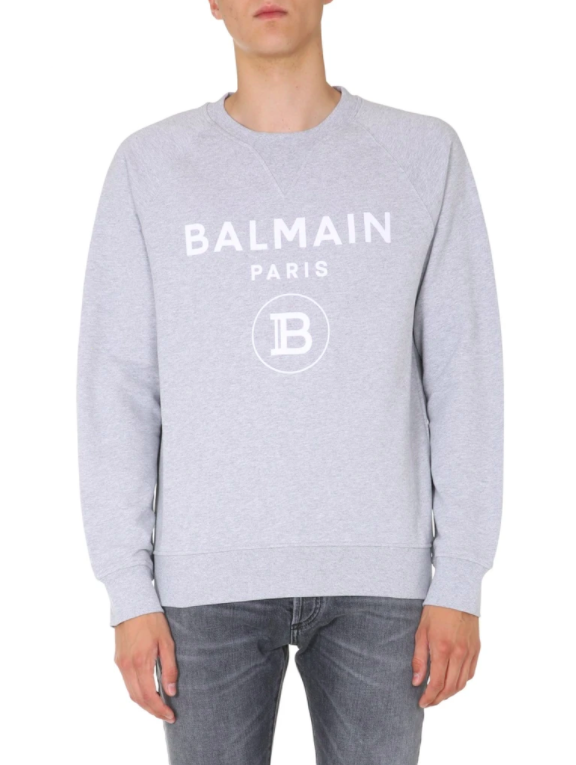 Balmain Flocked Logo Sweatshirt $639.59 (Don’t pay $743.13)