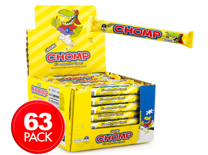 63 x Cadbury Chomp Bars 30g $34.98