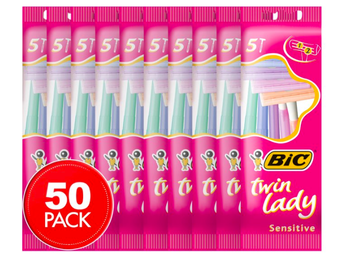 10 x BiC Twin Lady Sensitive Razors 5-Pack $9.99