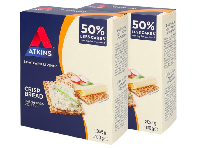 2 x Atkins Low-Carb Crispbread 100g $6