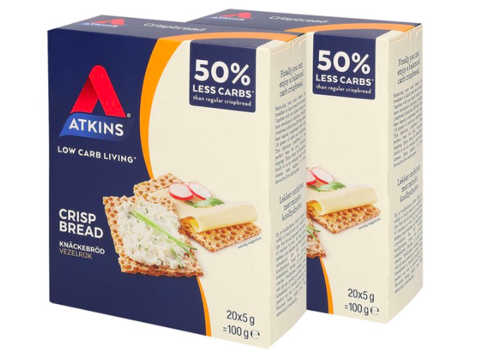 2 x Atkins Low-Carb Crispbread 100g $6