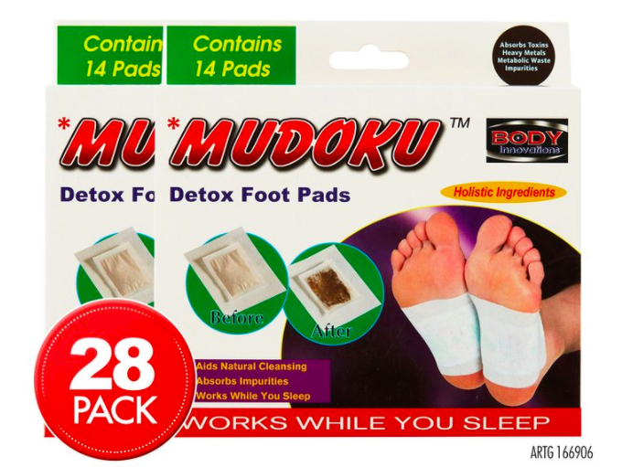 2 x Mudoku Detox Foot Pads 14pk $11