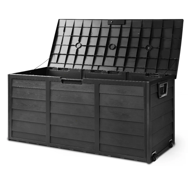 290L Outdoor Storage Box Lockable Weatherproof Garden Deck Toy Shed $134 RRP $249