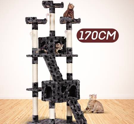 170cm Cat Tree Gym House and Scratcher Pole with Toy $99.95 Was $139.95