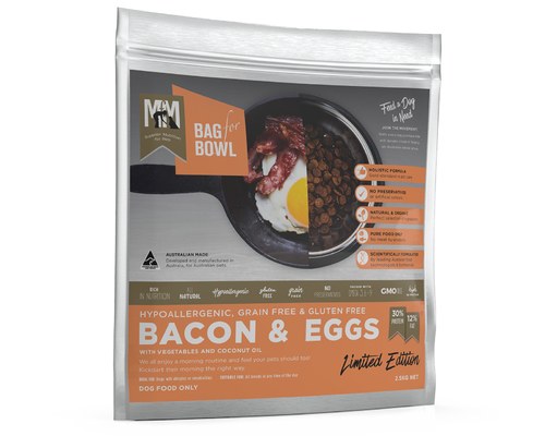MEALS FOR MUTTS BACON & EGG GRAIN FREE DRY DOG FOOD 2.5KG $30.39 was $37.99