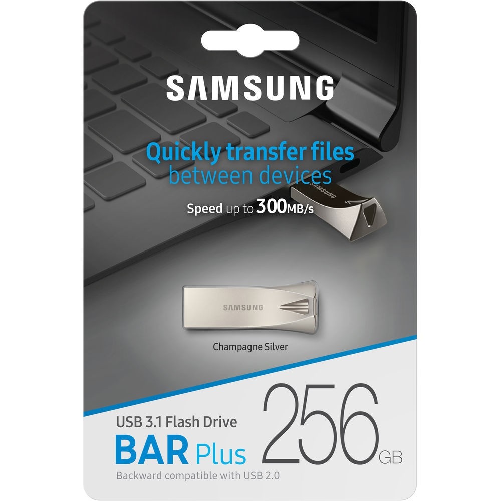 Samsung Bar Plus 256GB USB 3.1 Flash Drive 300MB/s Champagne Silver MUF-256BE3 $89.00 was $129.00