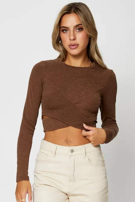 A sleek Crop Top that features sultry waist cut outs and a slim silhouette for $9.99!
