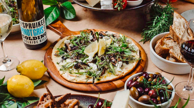 Hand-Stretched Pizza Lunch with Salad and Wine in Lobethal $35
