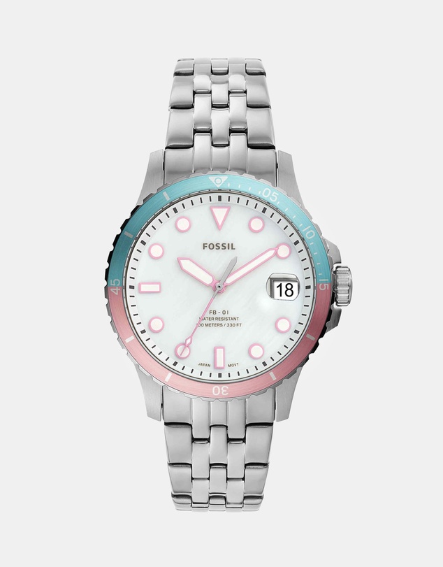 Fossil FB-01 Silver-Tone Analogue Watch $89.95!