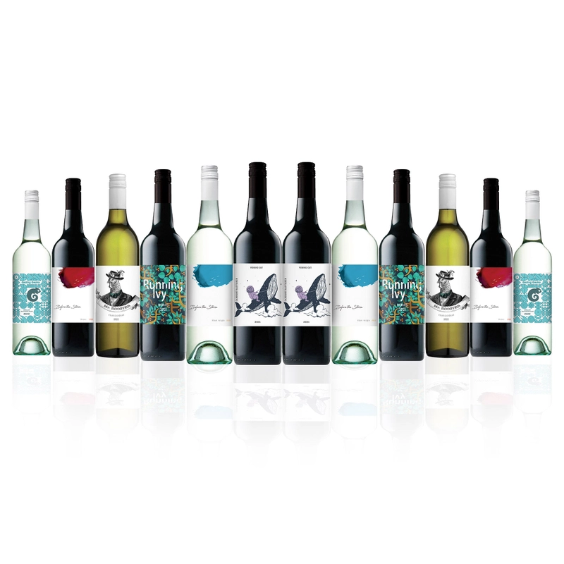 Mixed Aussie Wine Dozen (12 bottles) $67