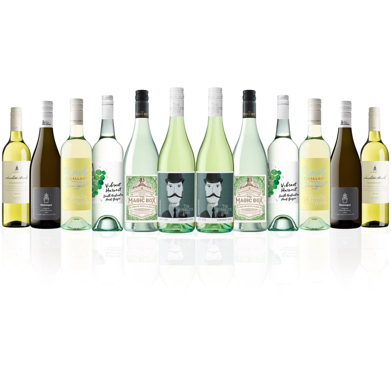 Premium Mixed Aussie White Wine Dozen 6.0 (12 bottles) $139